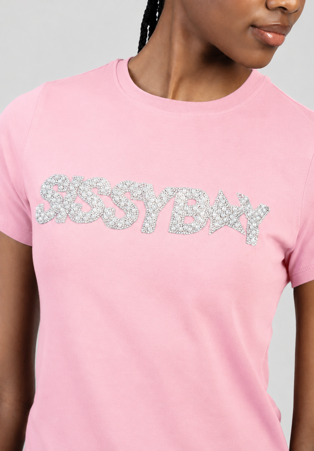 Sissy Boy Womens Star Girl Regular T-Shirt In Pink