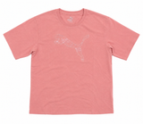 Puma Womens Essential Elevated Graphic T-Shirt In Rosewood