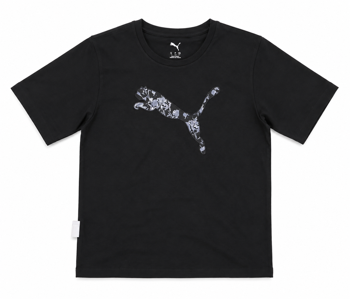 Puma Womens Essential Elevated Graphic T-Shirt In Black