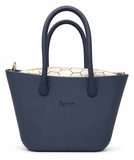 Fenn Gold Zip Tote Bag In Navy