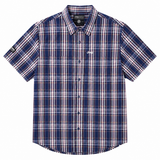 Jeep Mens M Check Shirt In Navy & White