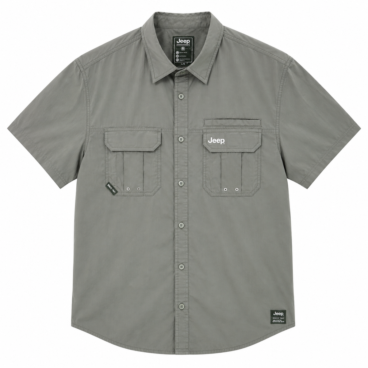Jeep Mens M Safari Shirt In Olive
