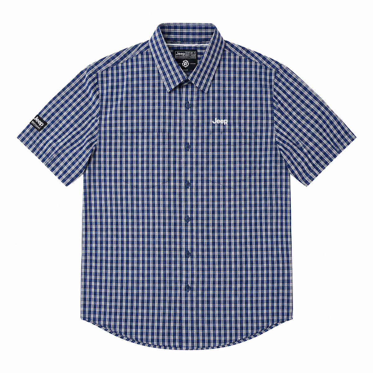 Jeep Mens M Check Shirt in Navy Multi