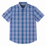Jeep Mens M Check Shirt In Blue & Purple
