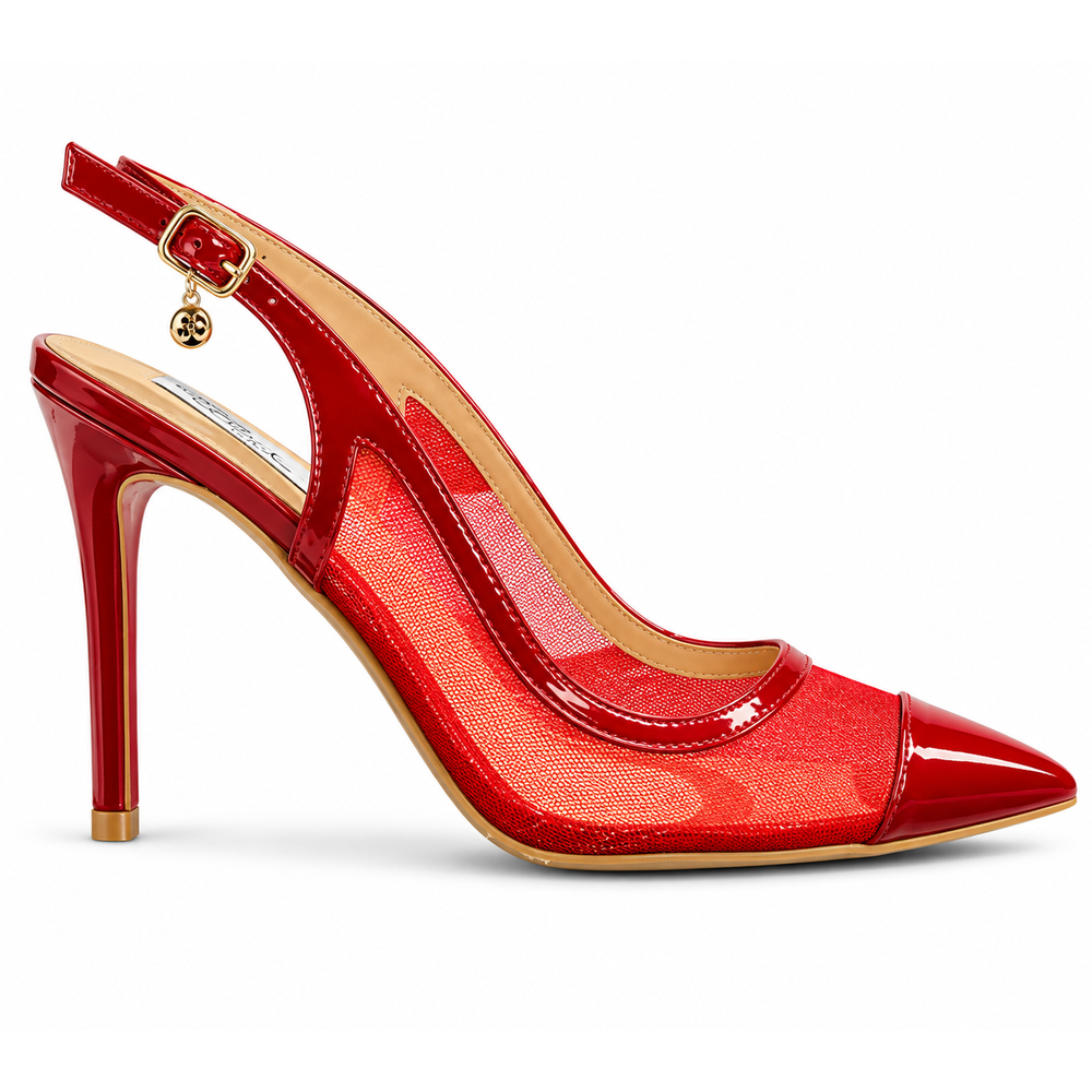 Miss Black Ladies Lola 82 Heels In Red