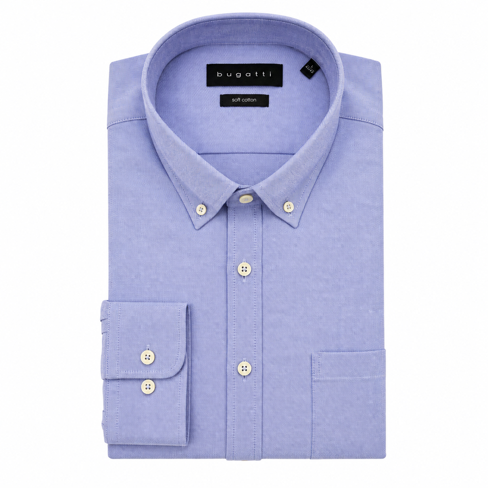 Bugatti Mens 9350 1/1 Sleeve Shirt In Navy