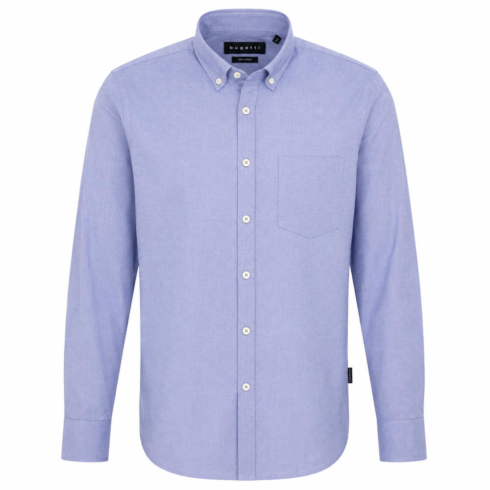 Bugatti Mens 9350 1/1 Sleeve Shirt In Navy