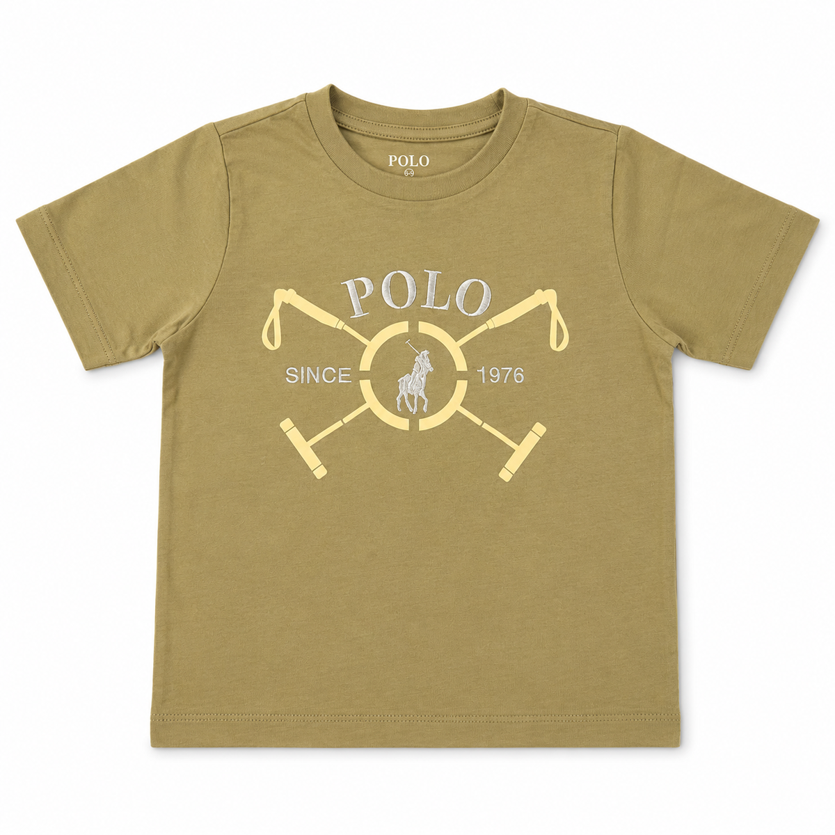 Polo Boys Luke Polo Stick T-Shirt In Olive