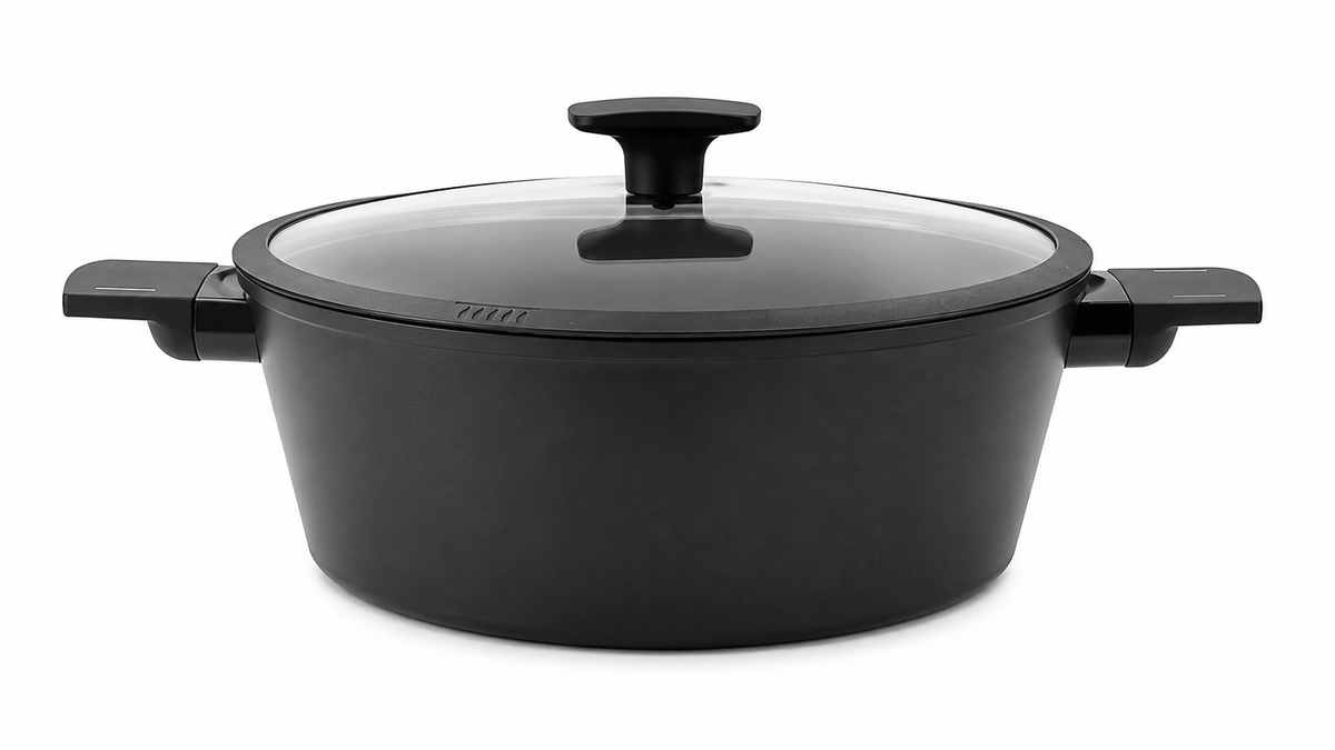Aqua Alluminium Non Stick Casserole In Black