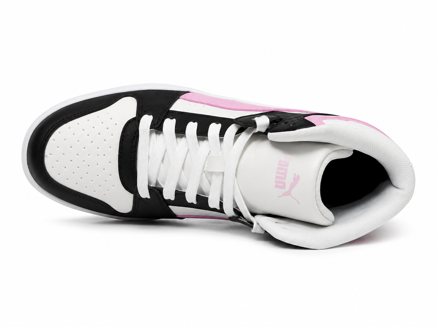 Puma Womens Slam Mid Sneakers In Mauve & Black
