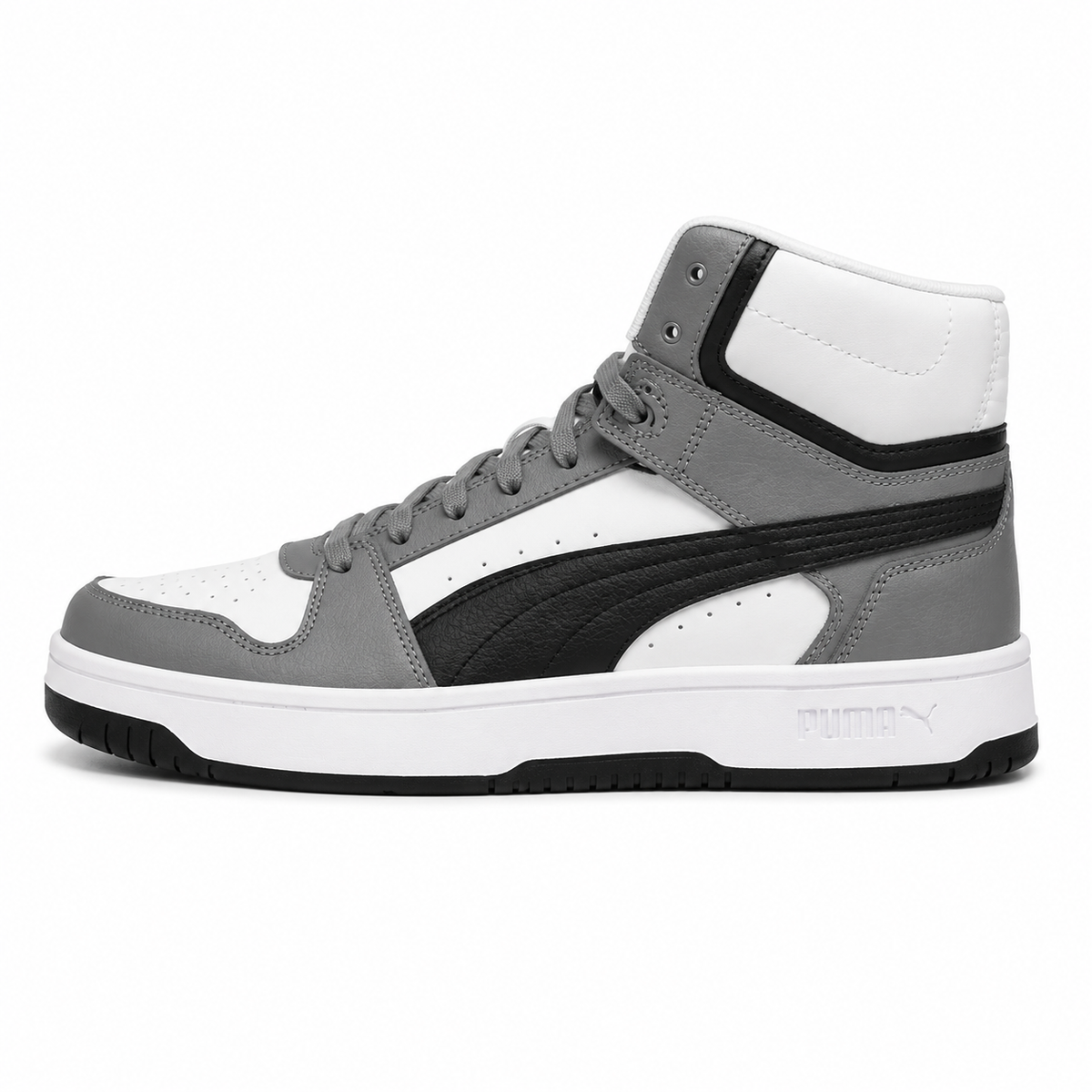 Puma Mens Rebound Slam Mid Sneakers In Black & Grey
