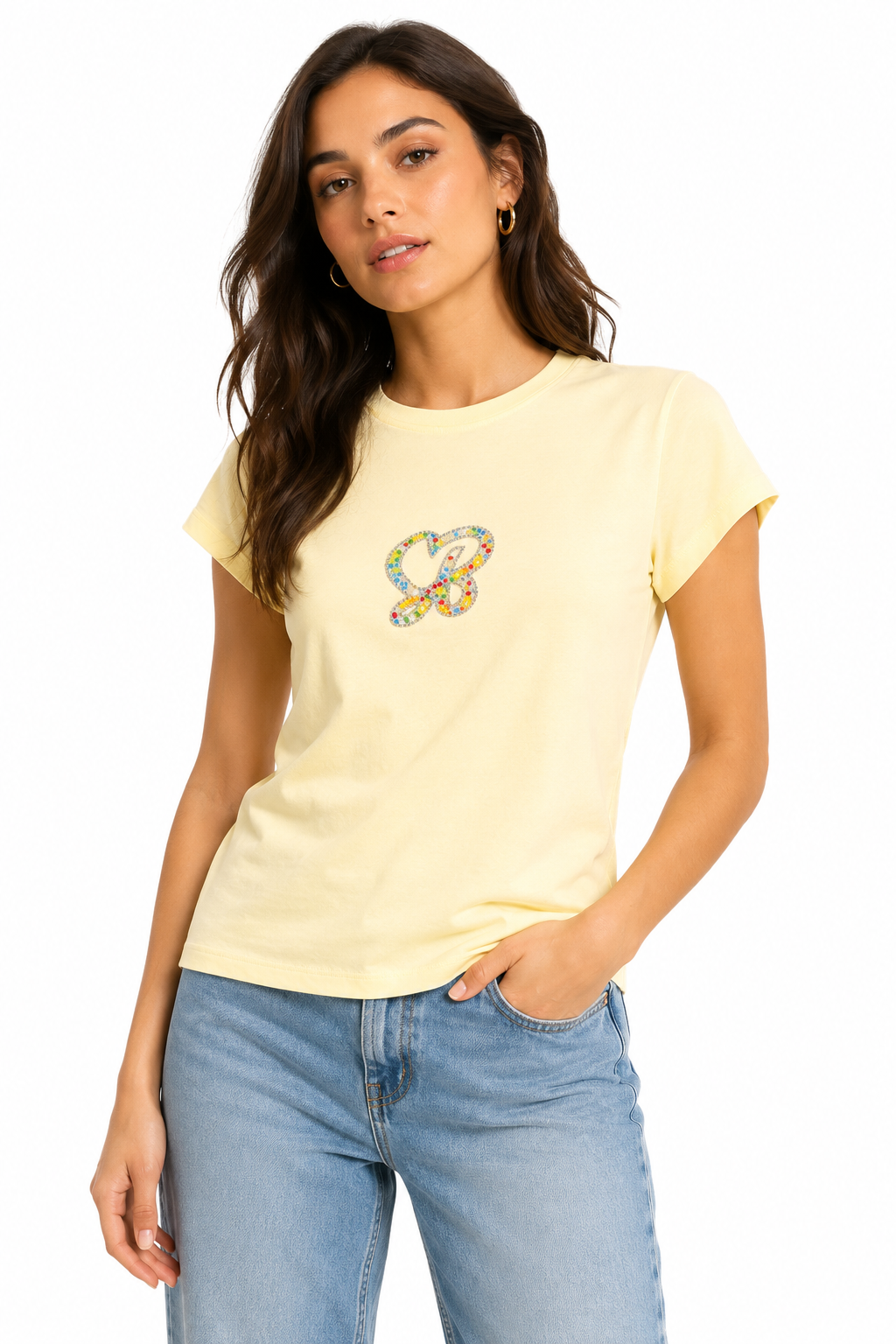 Sissy boy Womens Wild Heart T-Shirt In Yellow