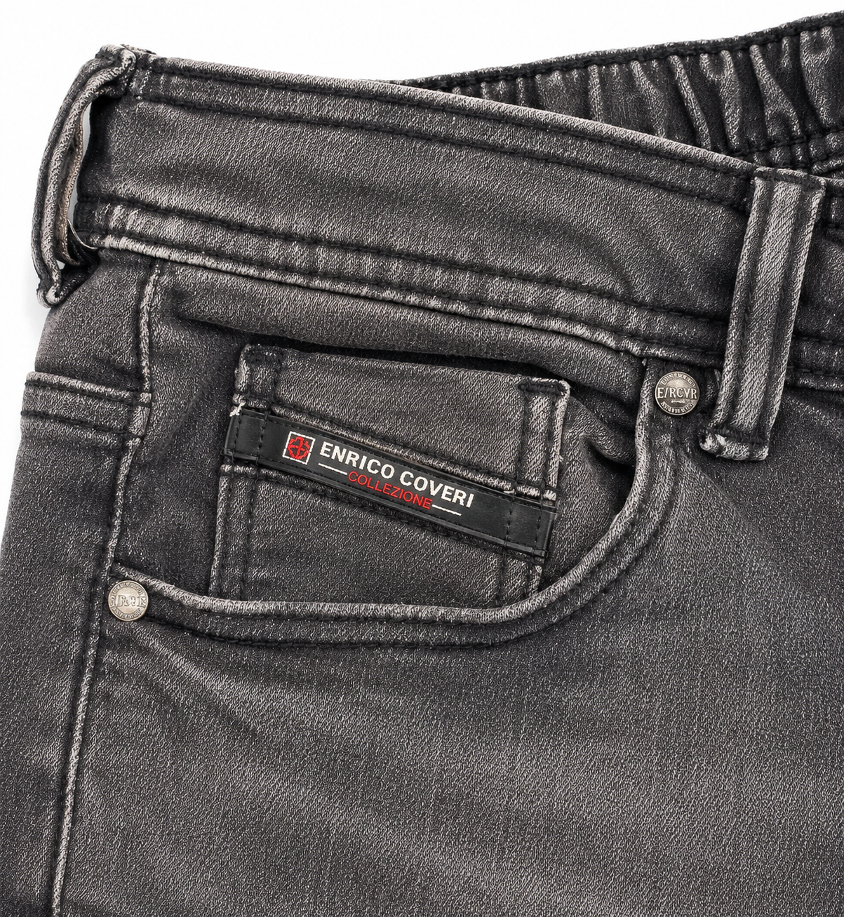Enrico Coveri Mens Jeans In Charcoal