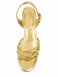 Miss Black Ladies Bardot 7 Heels In Gold