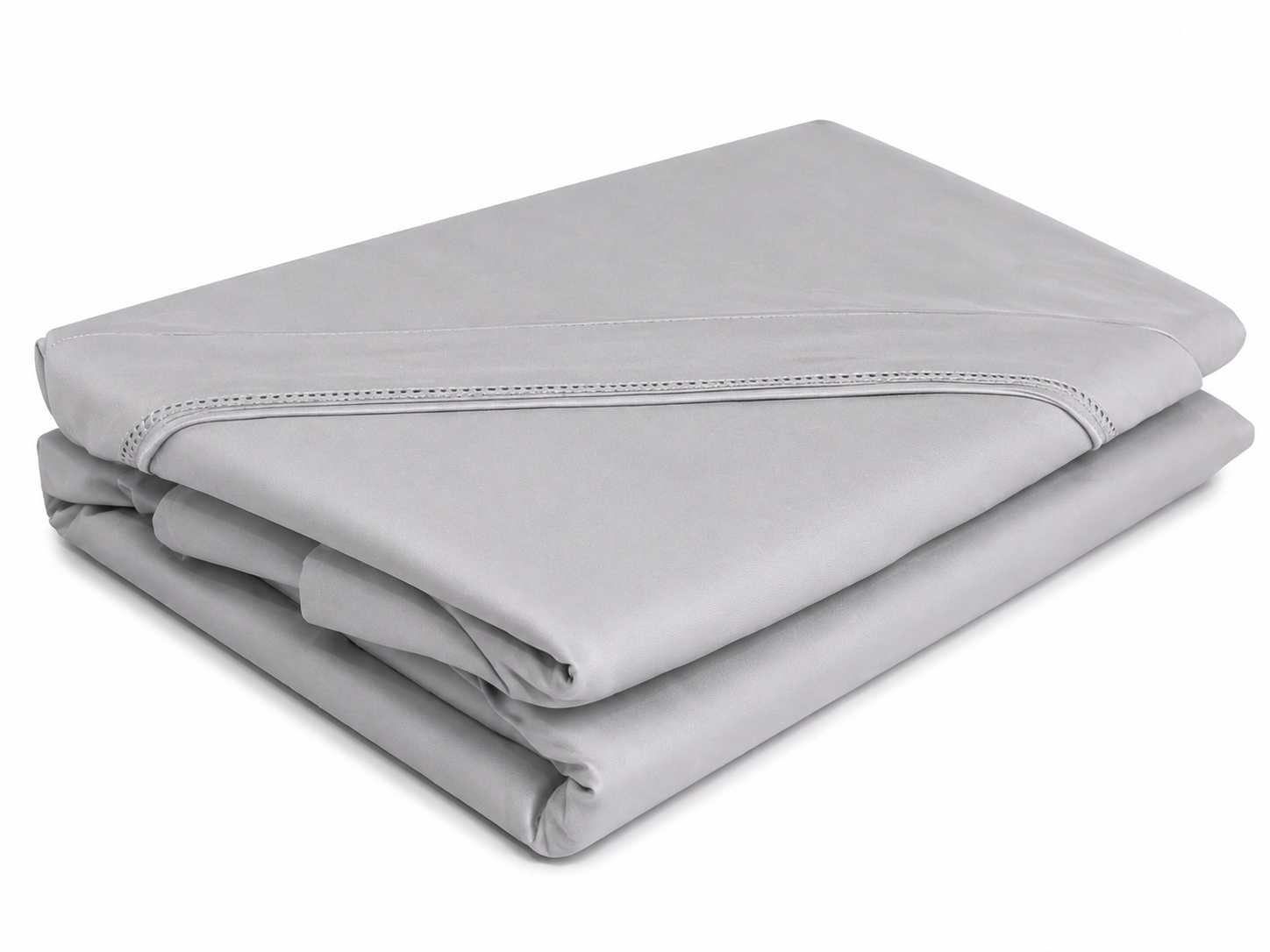 Egyptian Cotton Tencel 300 Thread Fitted Sheet In Slate Grey