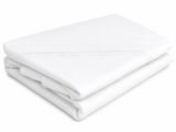 Egyptian Cotton Tencel 300 Thread Fitted Sheet In White