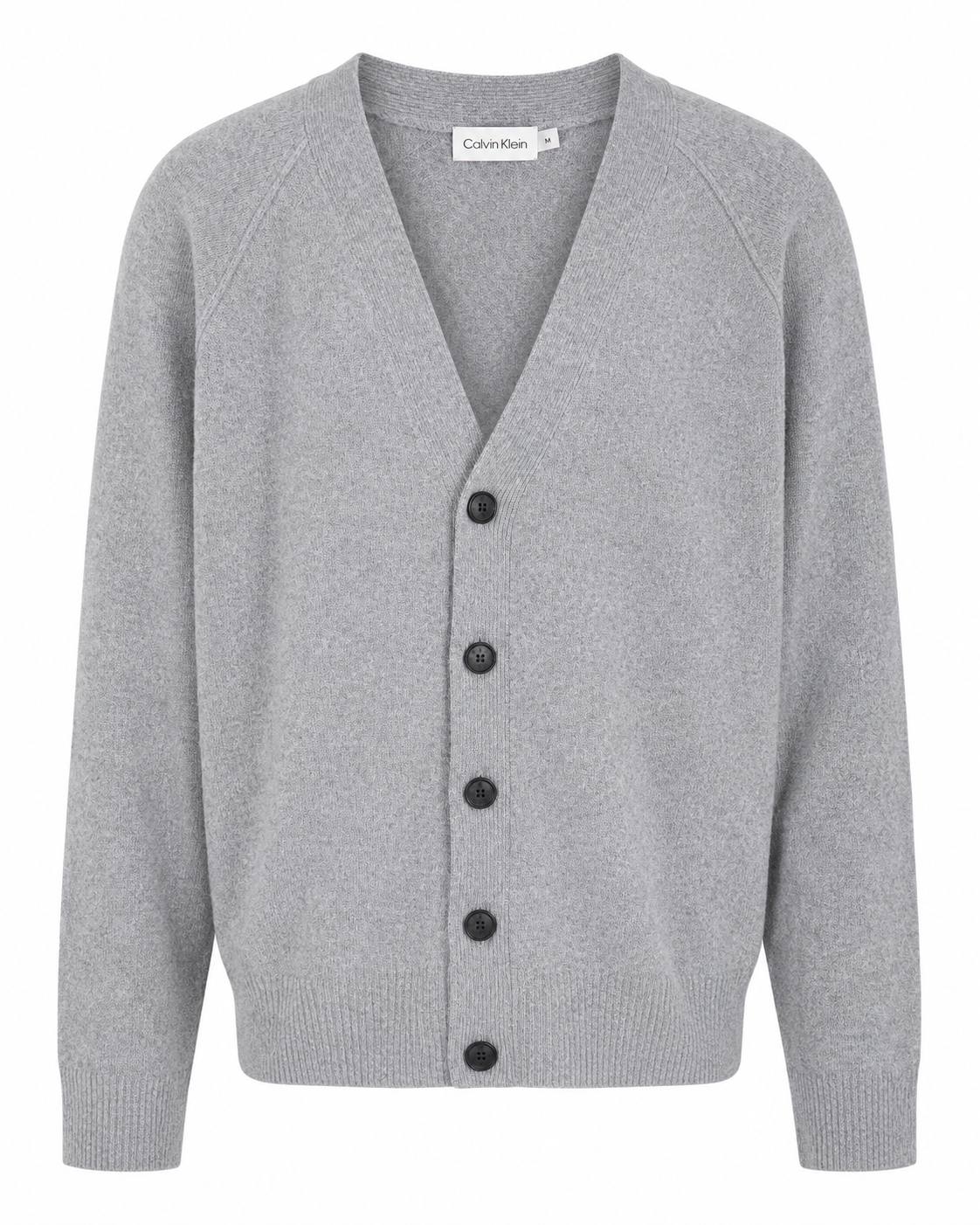 Calvin Klein Mens Recycled Wool Comfort Cardigan In Grey