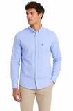 Bugatti Mens Casual 1/1 Sleeve Shirt In Powder Blue