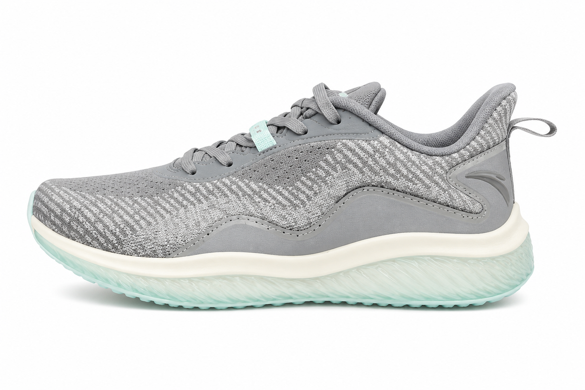 Anta Mens Running Shoes In Grey & Aqua