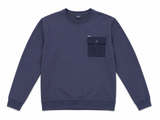 Polo Mens Crew Pocket Sweatshirt In Navy