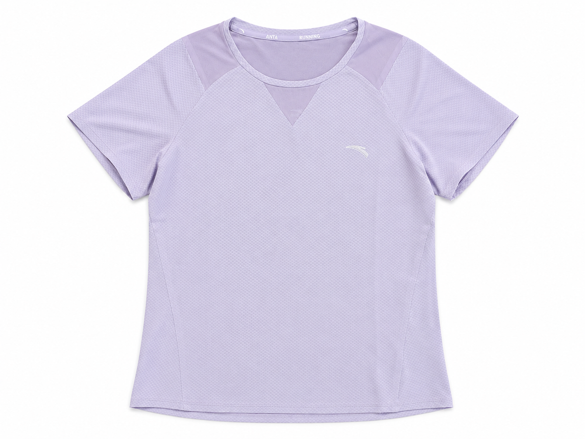 Anta Womens Running T-Shirt In Lavender