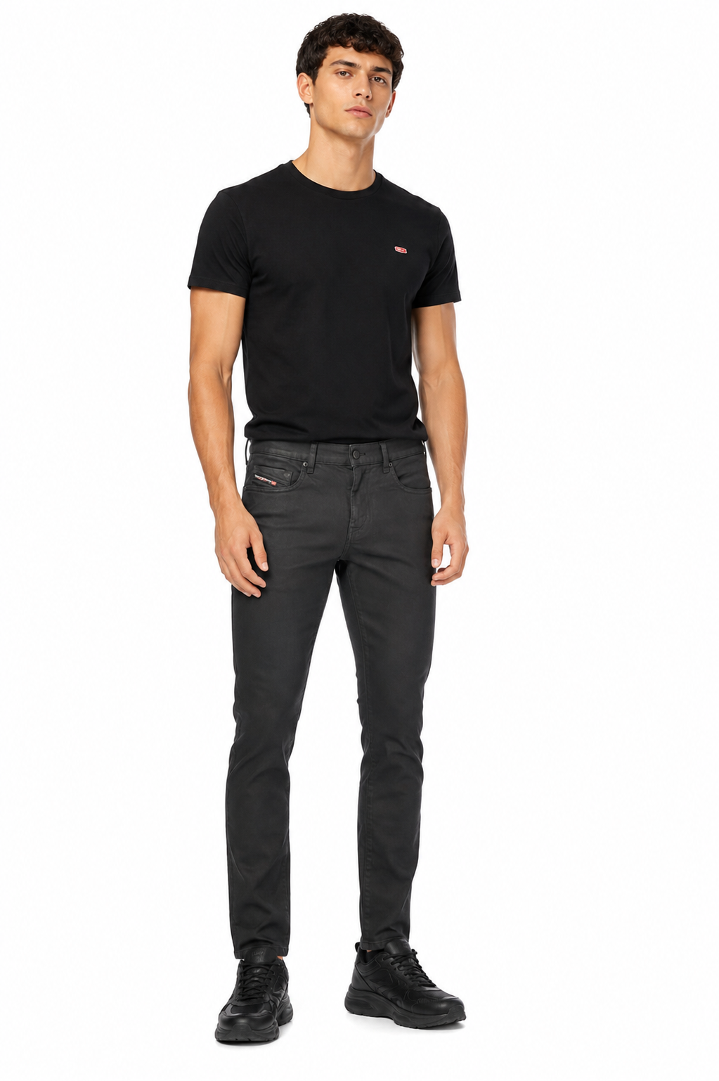 Diesel Mens Jogger Jeans In Black