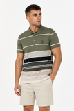 Soviet Mens Pioneer Mens Yarn Dye Stripe Golfer In Olive