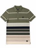 Soviet Mens Pioneer Mens Yarn Dye Stripe Golfer In Olive