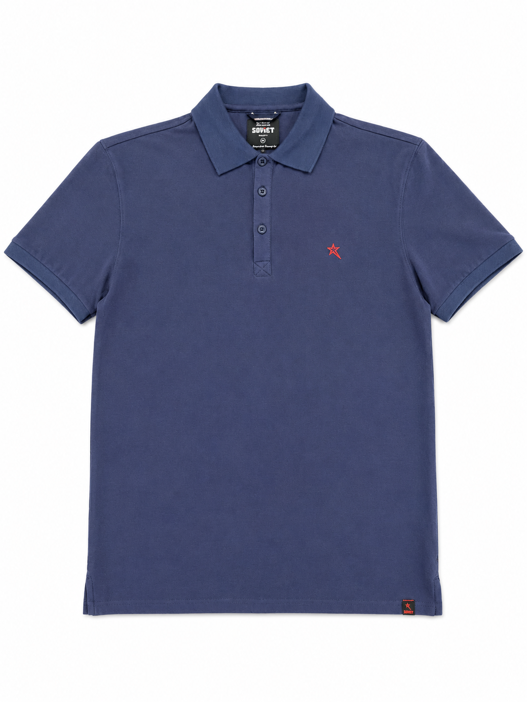 Soviet Mens Pique Golfer In Navy