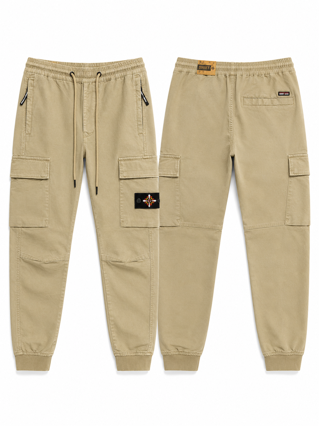Soviet Mens Zadig Fashion Cargo Pants In Light Khaki
