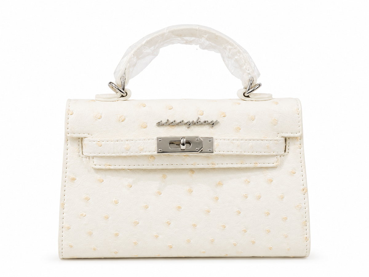 Sissyboy Romee Mini Bag with Front Clip In Off White