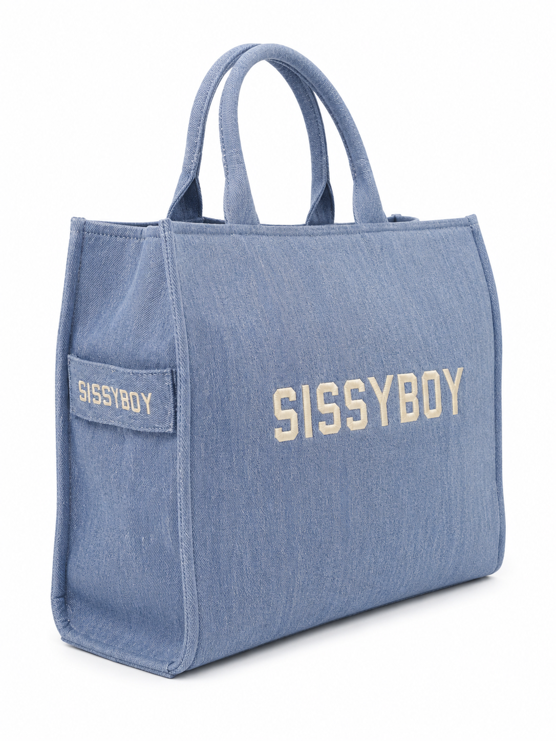 Sissyboy Laekal Denim Tote Bag In Blue