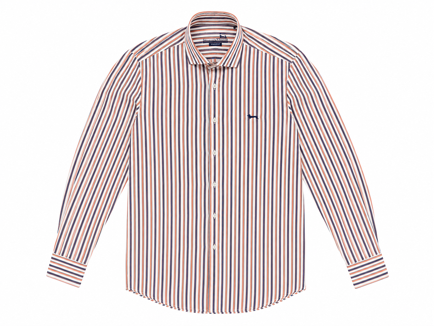 Harmont & Blaine Mens Basic Striped Shirt In White Multi