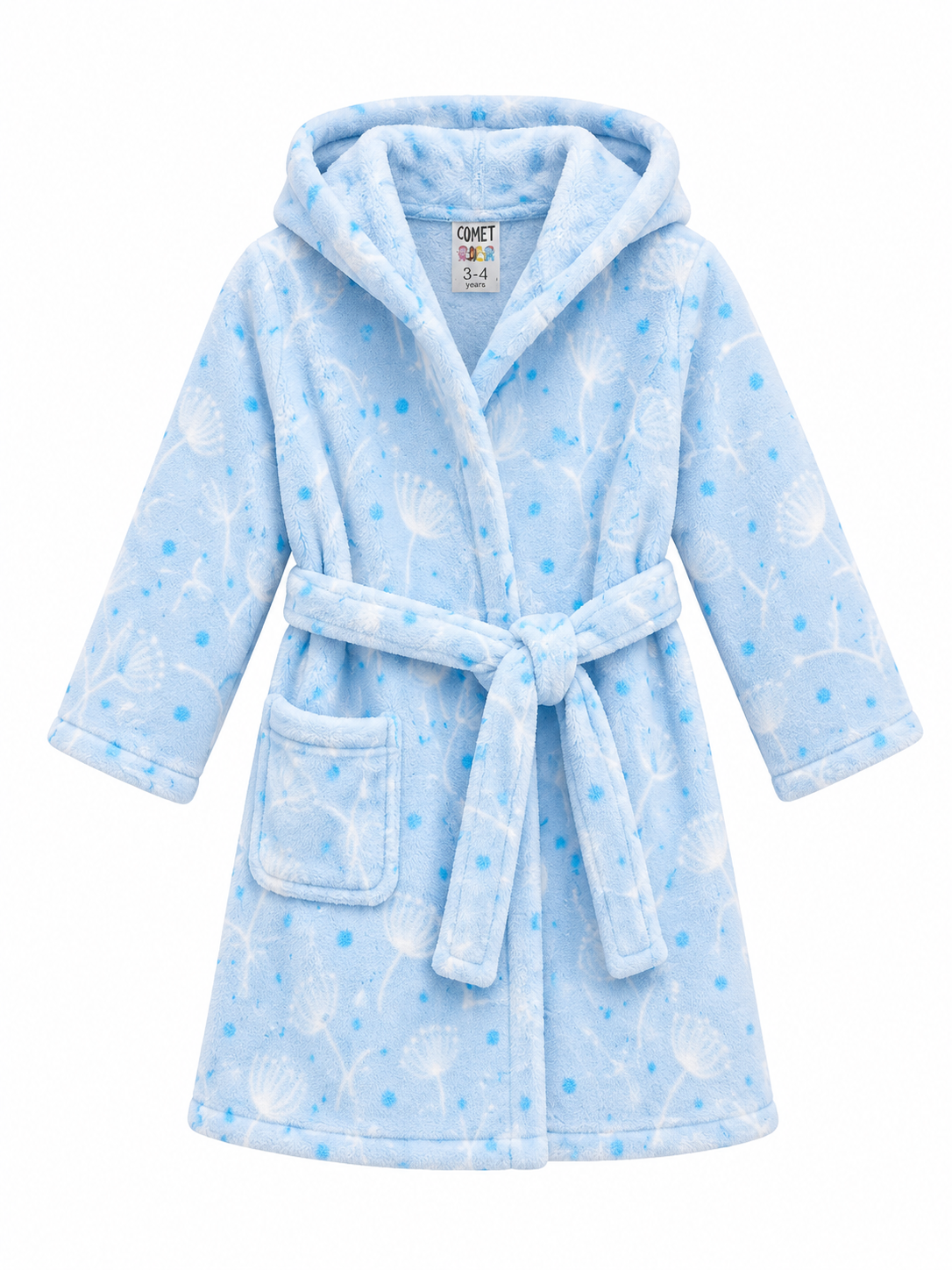 Comet Unisex Hoody Gown In Blue