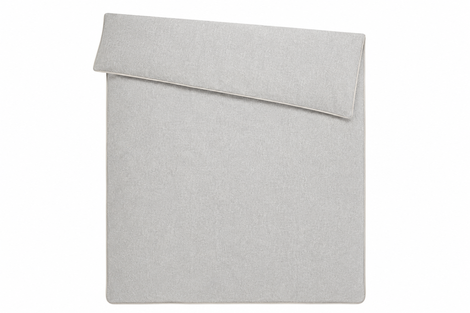 Cotton Co. Cashmere Linen Neutral Duvet Cover In Silver