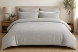Cotton Co. Cashmere Linen Neutral Duvet Cover In Silver