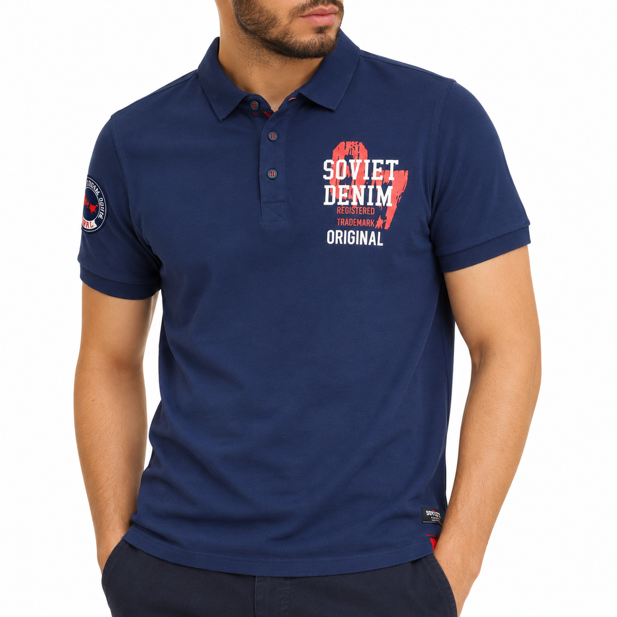 Soviet Mens Grande Fashion Golfer In Navy