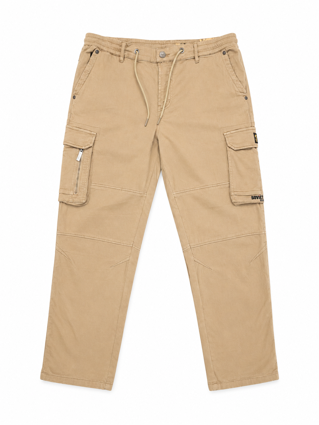 Soviet Mens Eryk Slim Leg Cargo Pants In Taupe