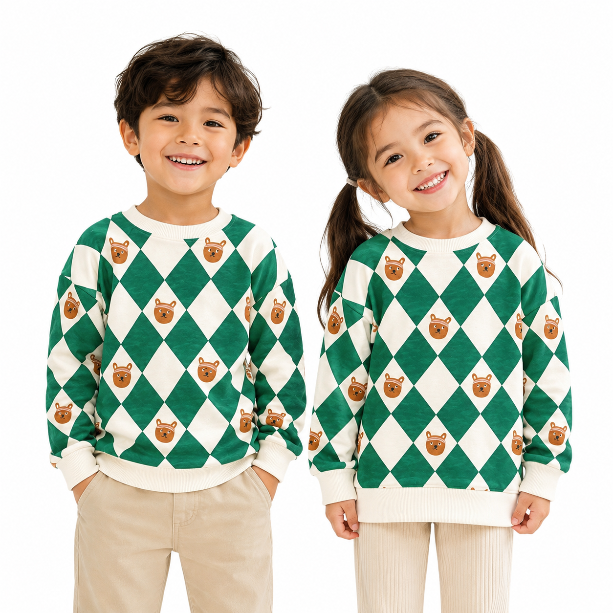 Ben Sherman Boys Sporty Crew Sweatshirt In Amaretti