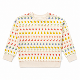 Ben Sherman Girls Fruit Salad Crew Sweatshirt In Amaretti