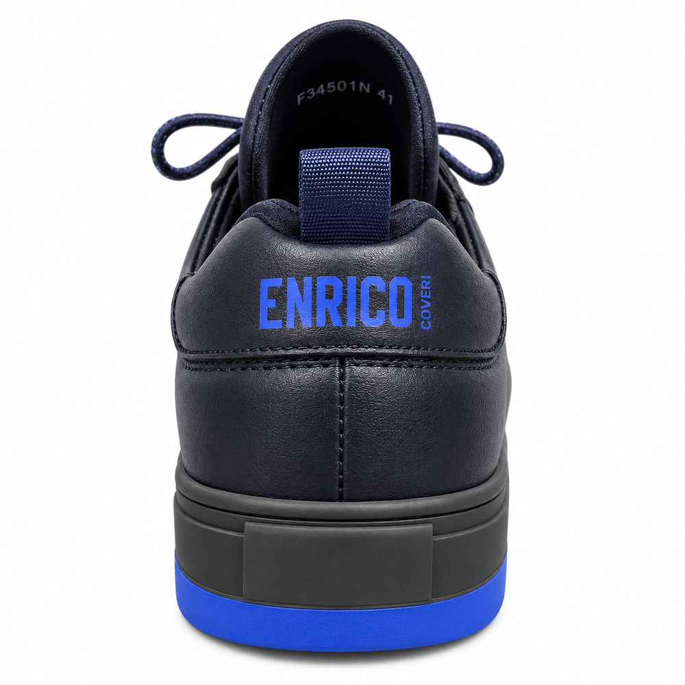 Enrico Coveri Mens Sneakers In Navy