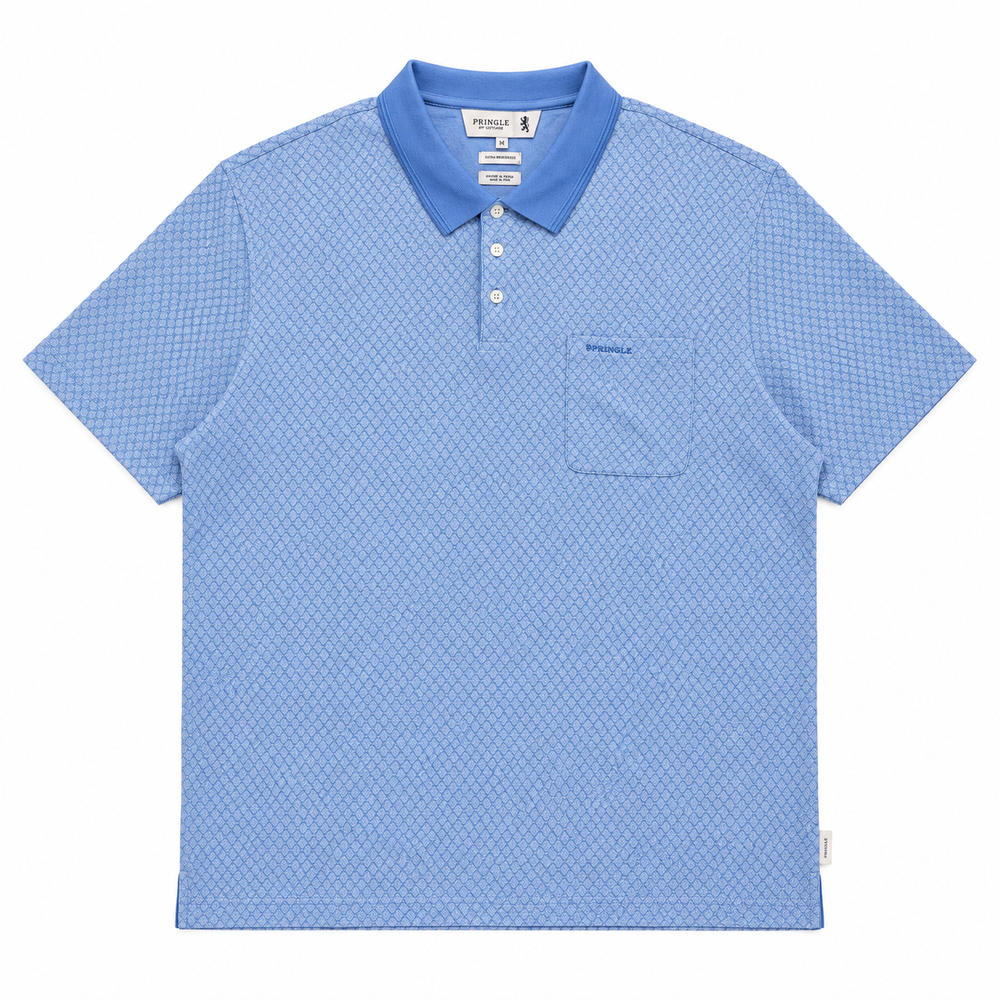 Pringle Mens Toby Jacquard Golfer In Blue