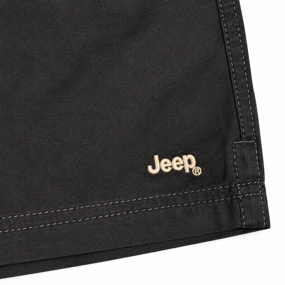 Jeep Mens 12cm Basic Rugby Shorts In Black