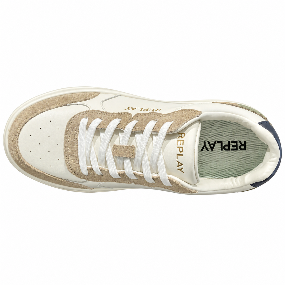 Replay Mens Notting Agency Shoes In Beige Multi