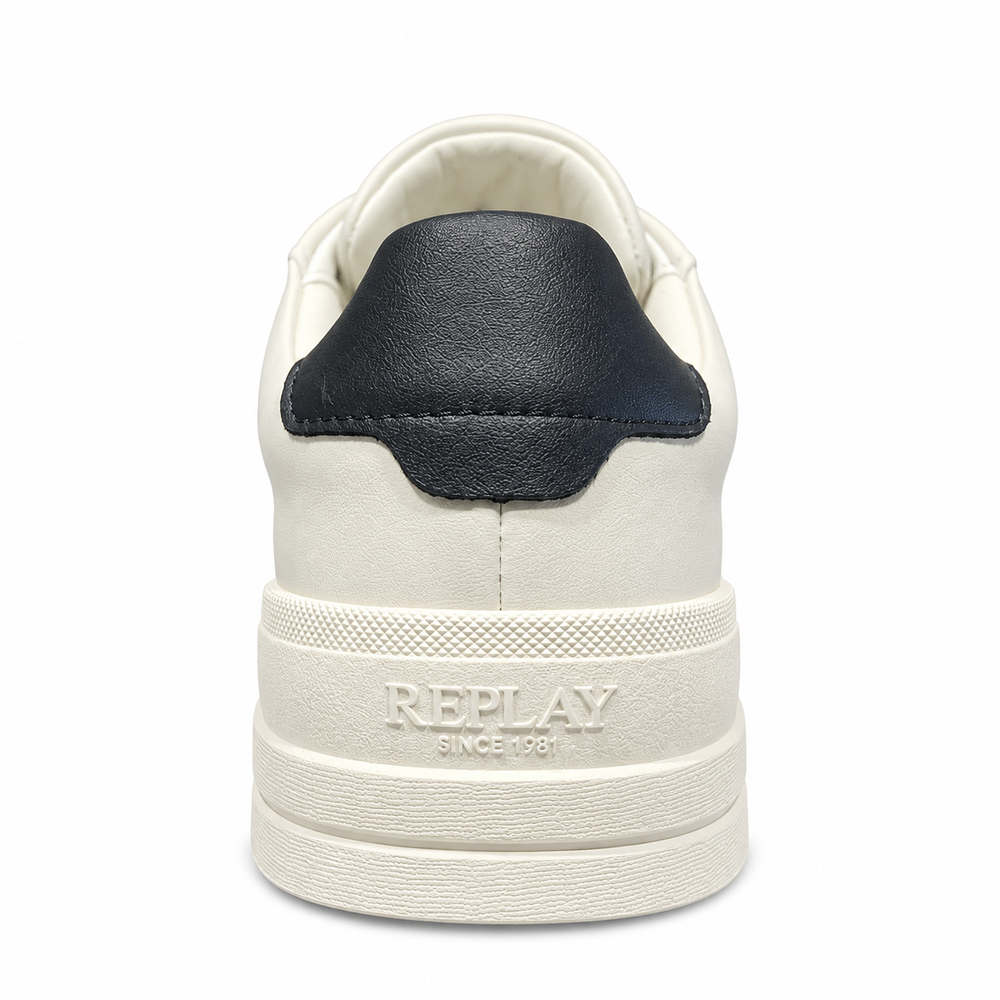 Replay Mens Evan Class Shoes In White Black