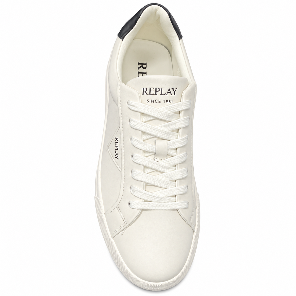Replay Mens Evan Class Shoes In White Black