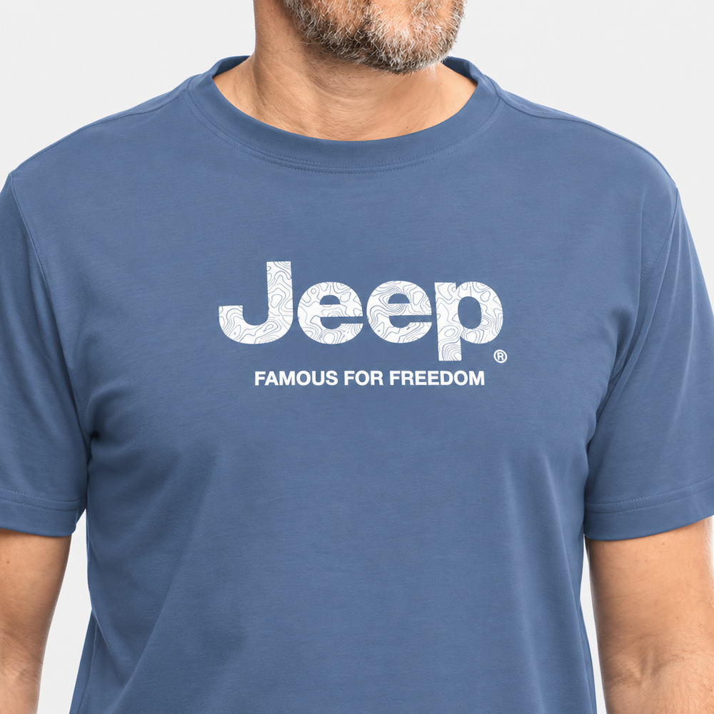 Jeep Mens Core Jeep Logo In Slate Blue