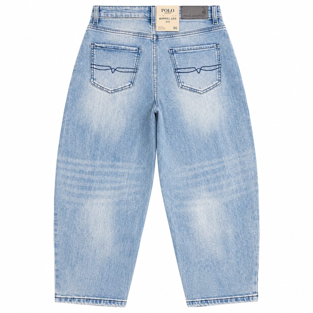 Polo Womens Jessie Barrel Leg Jeans In Light Wash