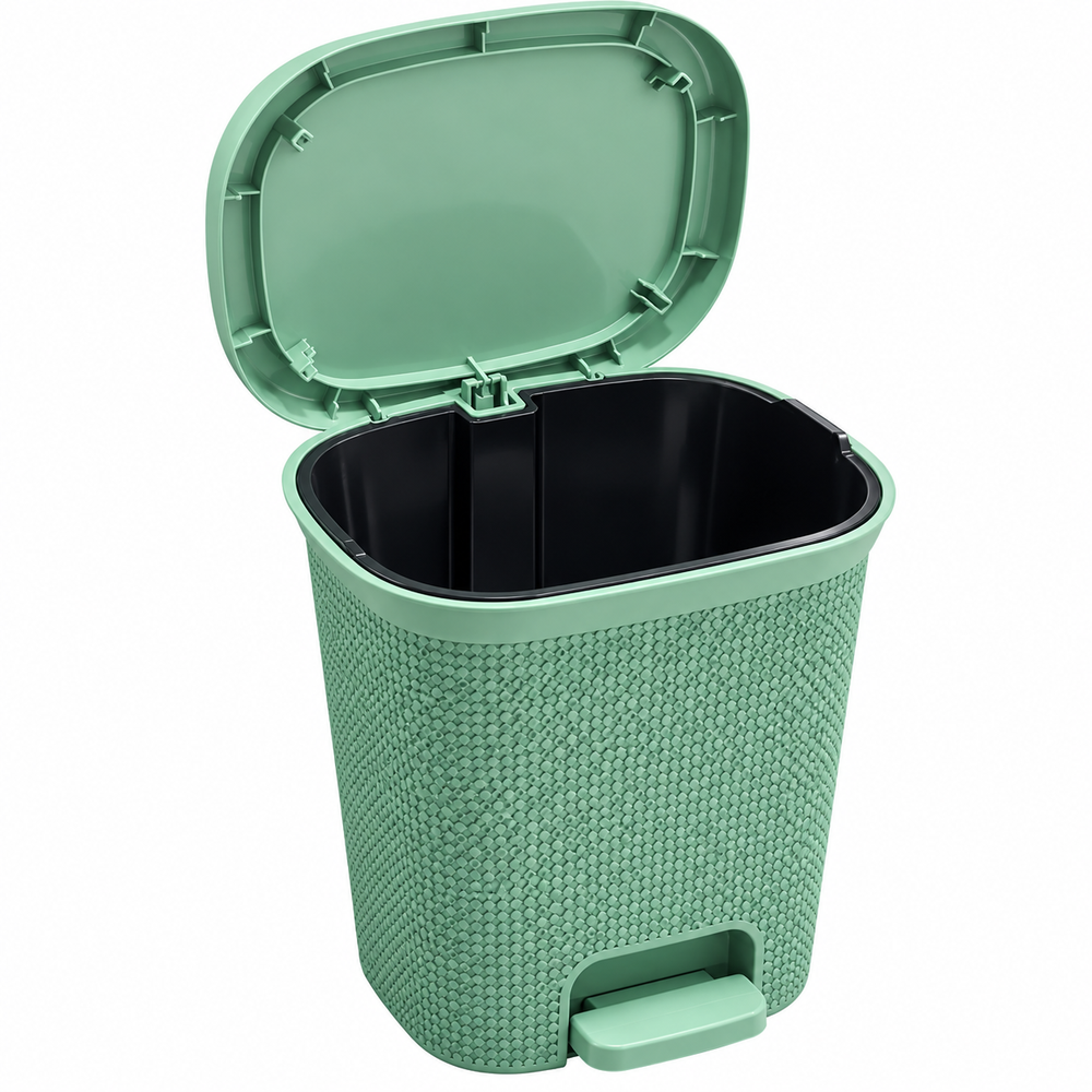 Diamond Pedal Dustbin In Sage