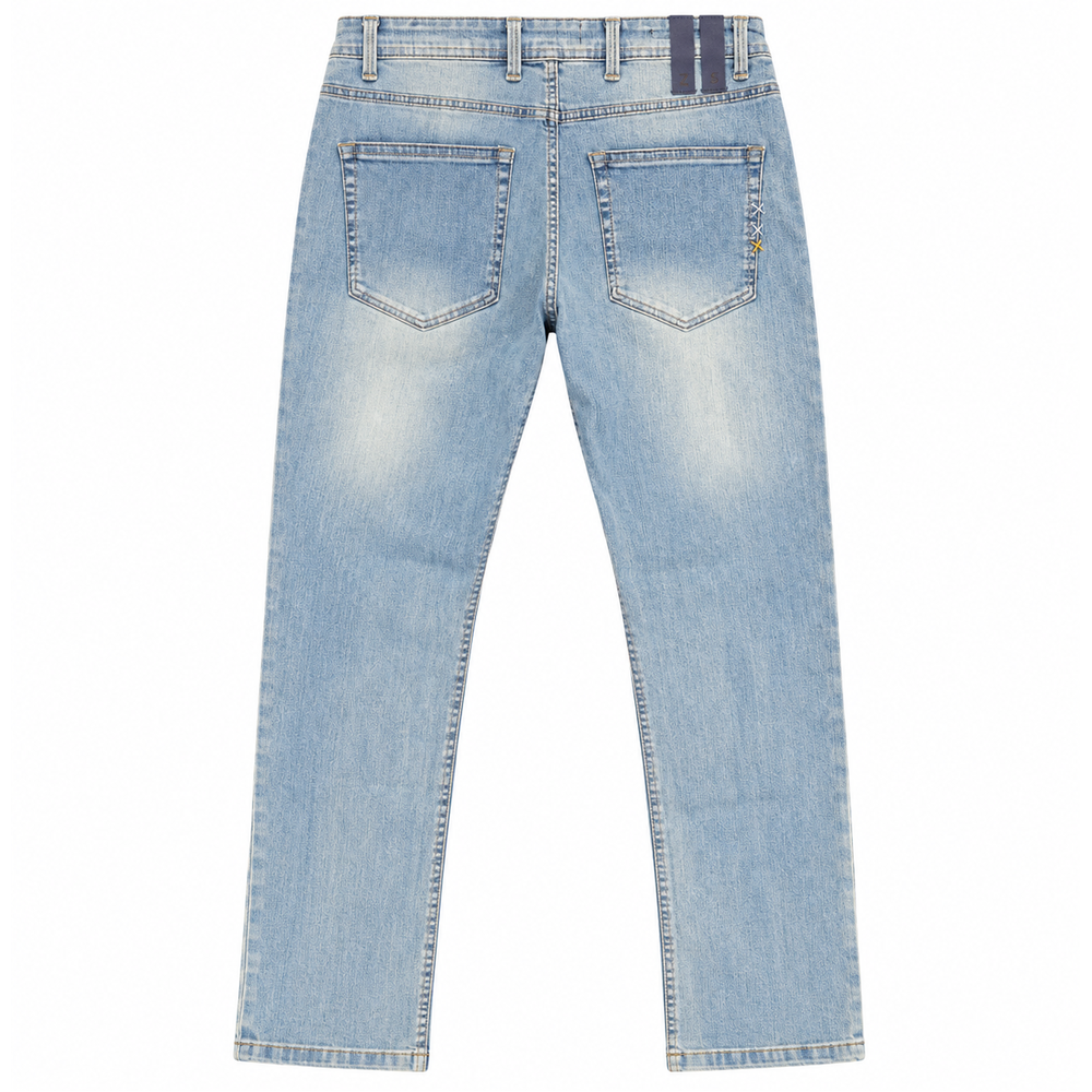 Zerga Mens Dh Jeans In Mid Blue